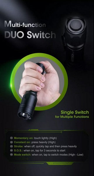 Lampe Torche tactique Nextorch T53 SET- 760 Lumens rechargeable - Kit chasse  NYCTALOPE  