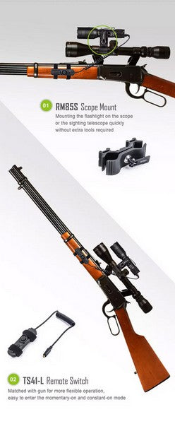 Lampe Torche tactique Nextorch T53 SET- 760 Lumens rechargeable - Kit chasse  NYCTALOPE  