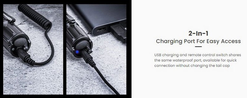 Lampe Torche tactique Nextorch T5G V2.0 SET - 1200 Lumens rechargeable - Kit chasse - lumière blanche et verte  NYCTALOPE  