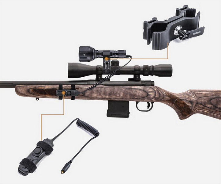 Lampe Torche tactique Nextorch T7 MAX SET - 1200 Lumens rechargeable - Kit chasse - portée 1100 mètres  NYCTALOPE  