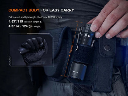 Lampe Torche Tactique Compacte Fenix TK05R - 1000 Lumens rechargeable  NYCTALOPE  