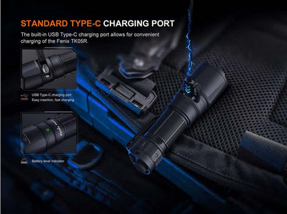 Lampe Torche Tactique Compacte Fenix TK05R - 1000 Lumens rechargeable  NYCTALOPE  