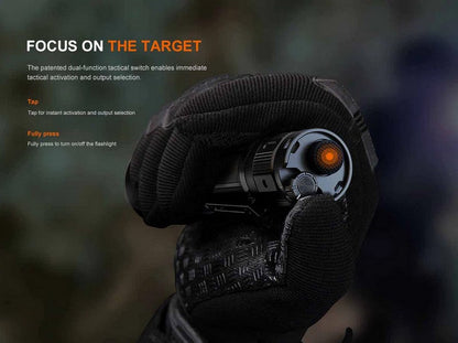 Lampe Torche Fenix TK22R - 3200 Lumens - Rechargeable interrupteur FlexiSensa  NYCTALOPE  