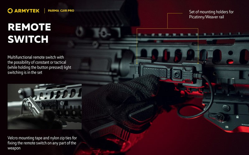 Lampe torche tactique Armytek Parma C2iR Pro 1250 Lumens + Infrarouge  NYCTALOPE  
