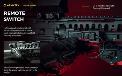 Lampe torche tactique Armytek Parma C2iR Pro 1250 Lumens + Infrarouge  NYCTALOPE  