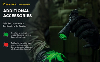 Lampe torche tactique Armytek Parma C2iR Pro 1250 Lumens + Infrarouge  NYCTALOPE  