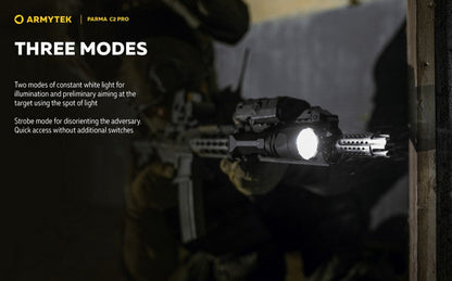 Lampe torche tactique Armytek Parma C2 Pro - 1500 Lumens  NYCTALOPE  