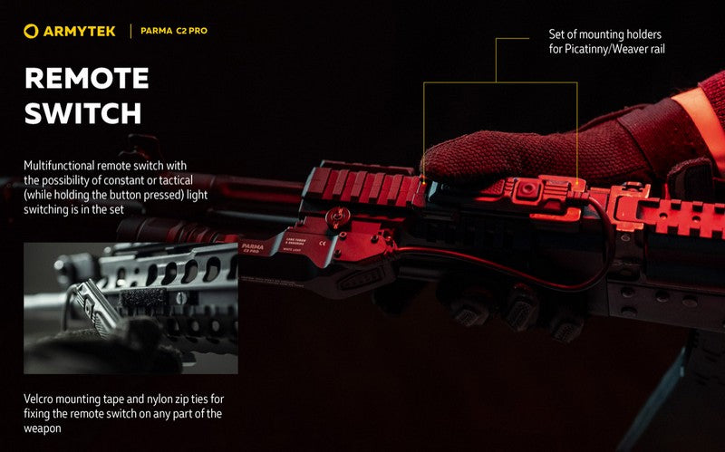 Lampe torche tactique Armytek Parma C2 Pro - 1500 Lumens  NYCTALOPE  