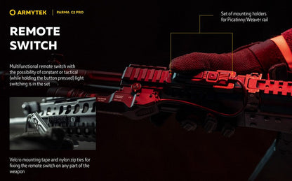 Lampe torche tactique Armytek Parma C2 Pro - 1500 Lumens  NYCTALOPE  