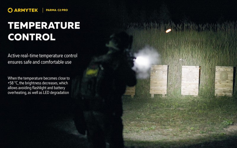 Lampe torche tactique Armytek Parma C2 Pro - 1500 Lumens  NYCTALOPE  