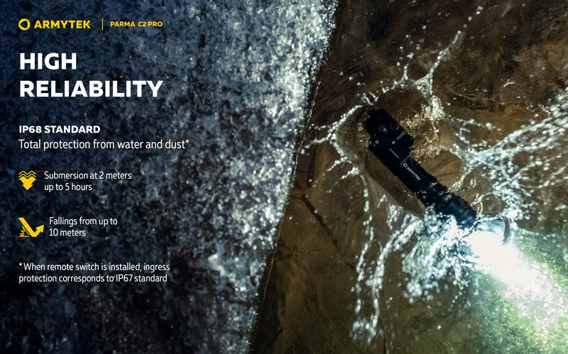 Lampe torche tactique Armytek Parma C2 Pro - 1500 Lumens  NYCTALOPE  