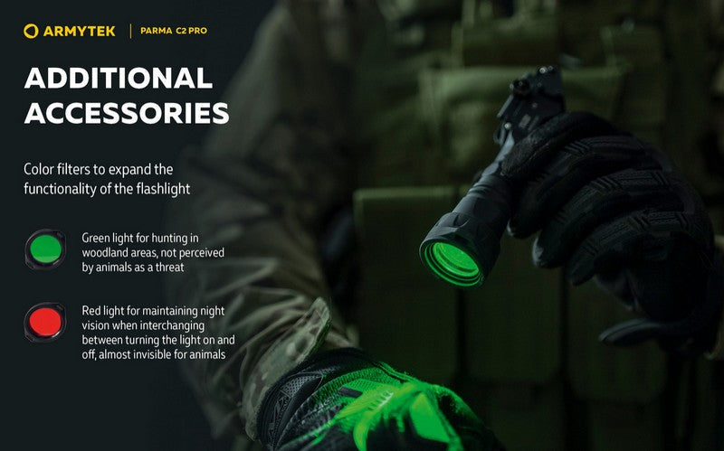 Lampe torche tactique Armytek Parma C2 Pro - 1500 Lumens  NYCTALOPE  