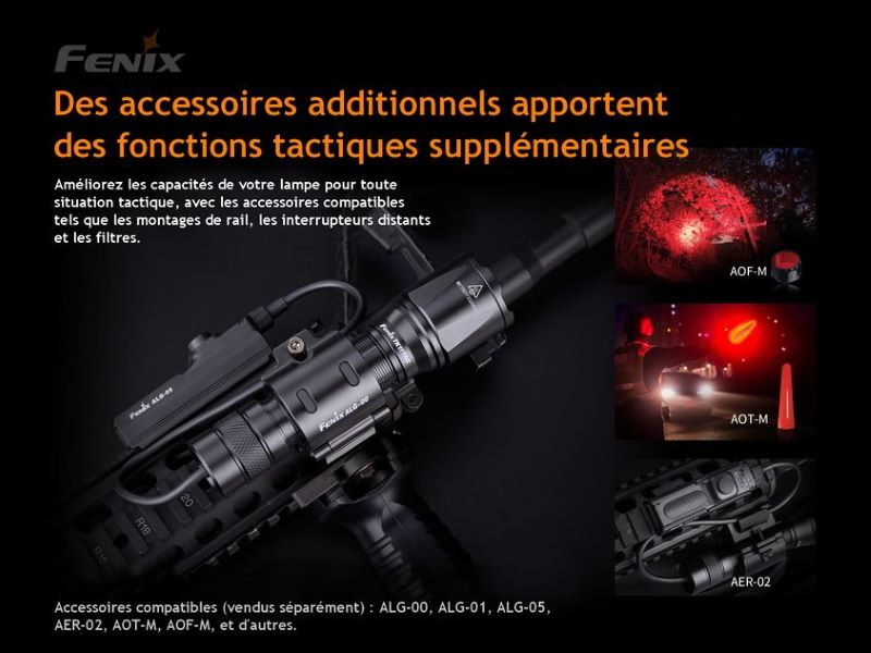 Lampe Torche Fenix TK11 TAC – 1600 Lumens – Interrupteur tactique breveté  NYCTALOPE  