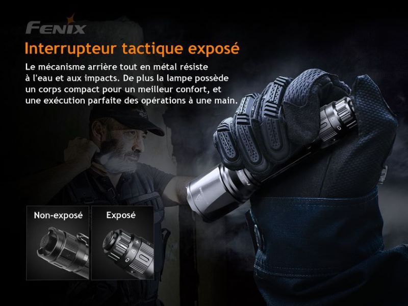 Lampe Torche Fenix TK11 TAC – 1600 Lumens – Interrupteur tactique breveté  NYCTALOPE  