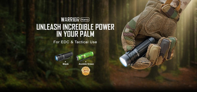 Lampe Torche Olight WARRIOR Nano - 1200 Lumens - EDC rechargeable  NYCTALOPE  