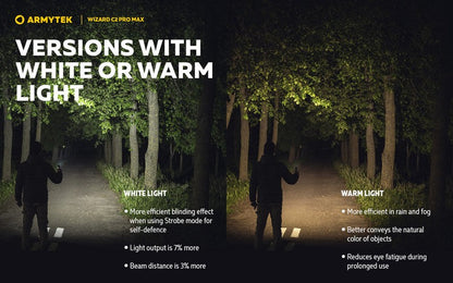 Lampe Frontale Armytek Wizard C2 PRO MAX OLIVE Magnet USB 4000 Lumens - rechargeable en USB  NYCTALOPE  