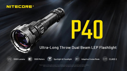 Lampe torche Nitecore P40 tactique laser LEP – 2000 Lumens  NYCTALOPE  