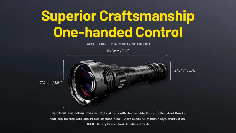 Lampe torche Nitecore P40 tactique laser LEP – 2000 Lumens Nitecore