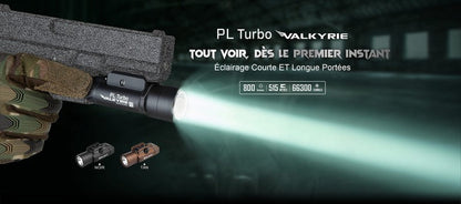 Lampe Torche Olight PL TURBO Valkyrie Noir – 800 Lumens - Lampe tactique militaire professionnelle  NYCTALOPE  