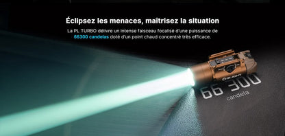 Lampe Torche Olight PL TURBO Valkyrie Noir – 800 Lumens - Lampe tactique militaire professionnelle  NYCTALOPE  