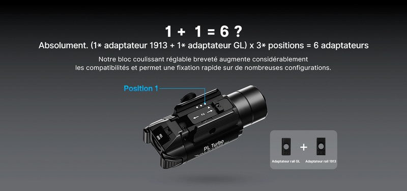 Lampe Torche Olight PL TURBO Valkyrie Noir – 800 Lumens - Lampe tactique militaire professionnelle  NYCTALOPE  