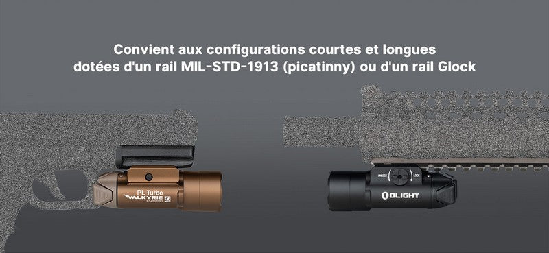 Lampe Torche Olight PL TURBO Valkyrie Noir – 800 Lumens - Lampe tactique militaire professionnelle  NYCTALOPE  