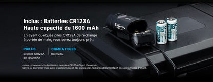 Lampe Torche Olight PL TURBO Valkyrie Noir – 800 Lumens - Lampe tactique militaire professionnelle  NYCTALOPE  