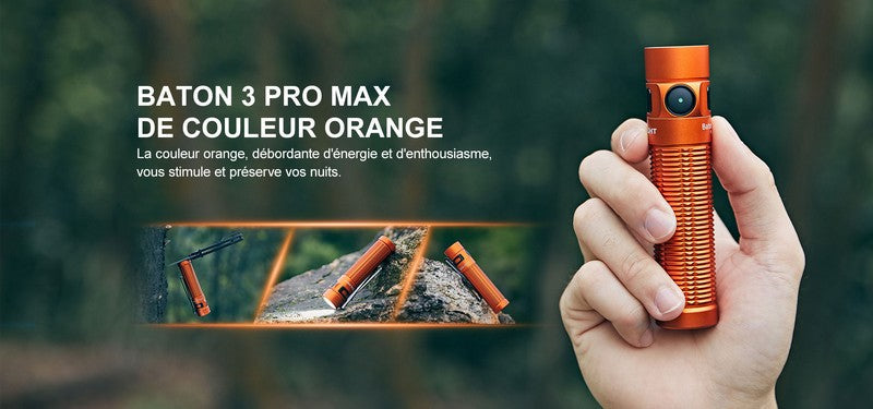 Lampe Torche Olight Baton 3 Pro Max - 2500 Lumens  NYCTALOPE  