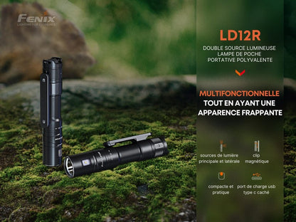 Lampe Torche Fenix LD12R - 600 Lumens - rechargeable  NYCTALOPE  