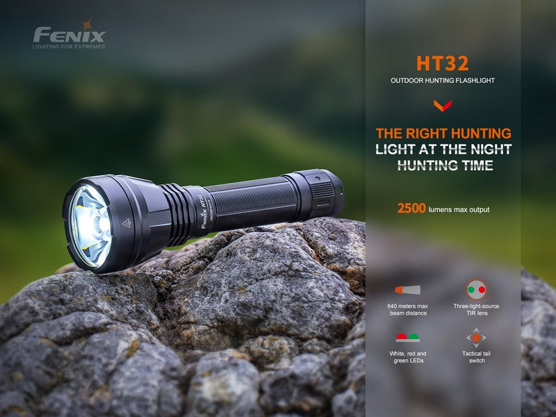 Lampe Torche Fenix HT32 – 2500 Lumens - Longue portée  NYCTALOPE  