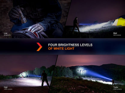 Lampe Torche Fenix HT32 – 2500 Lumens - Longue portée  NYCTALOPE  