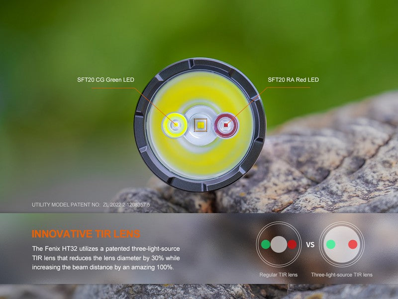 Lampe Torche Fenix HT32 – 2500 Lumens - Longue portée  NYCTALOPE  