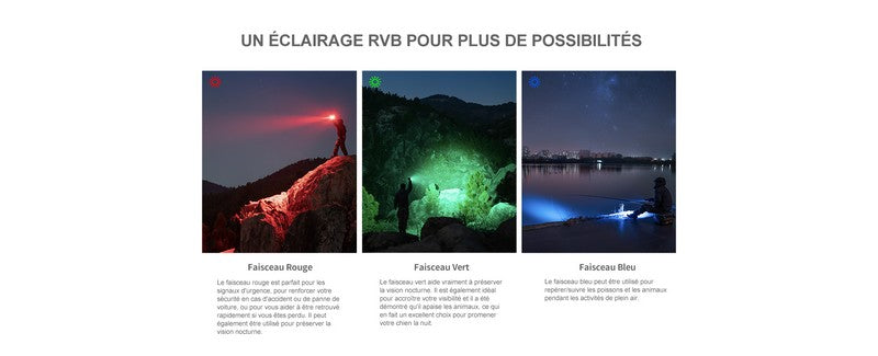 Lampe Torche Olight MARAUDER Mini NOIR - 7000 Lumens - Rechargeable  NYCTALOPE  