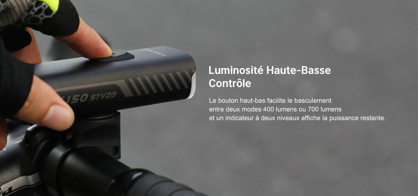 Lampe Vélo Olight Ray 150 STVZO - 700 Lumens 150 Lux  NYCTALOPE  