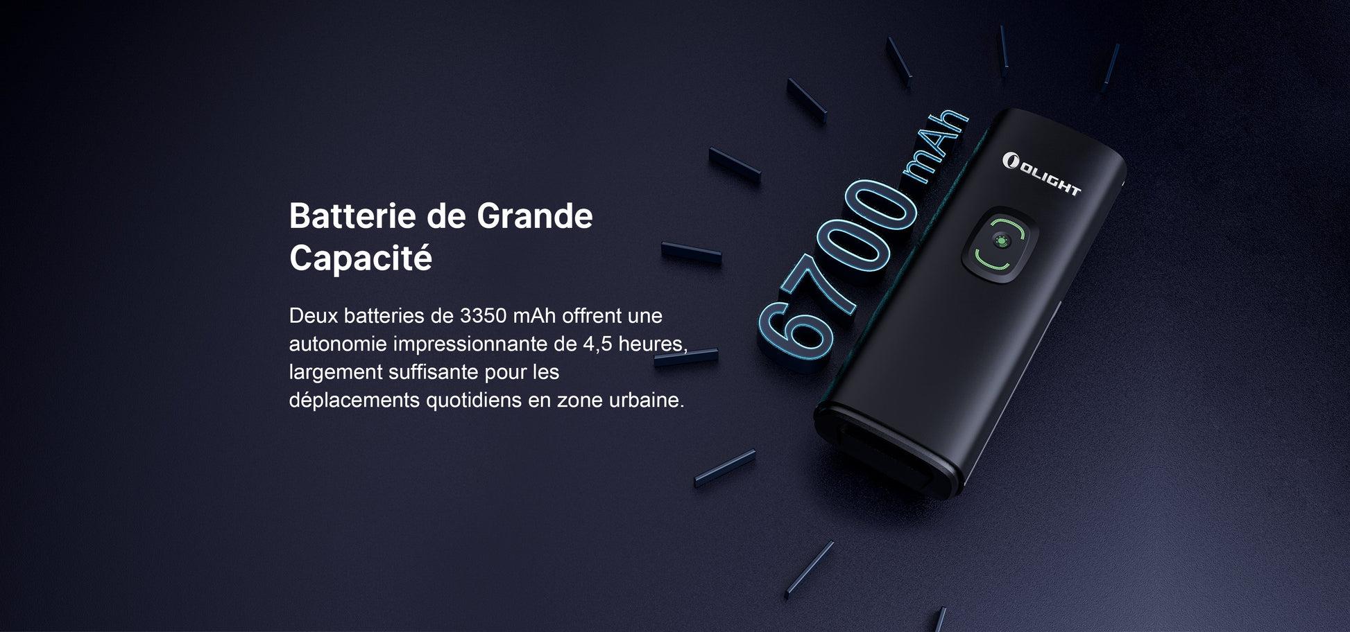 Lampe Vélo Olight Ray 150 STVZO - 700 Lumens 150 Lux  NYCTALOPE  