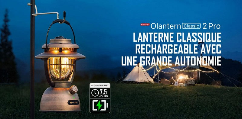 Olight Olantern Classic 2 Pro - Lanterne classic rechargeable pour bivouac  NYCTALOPE  