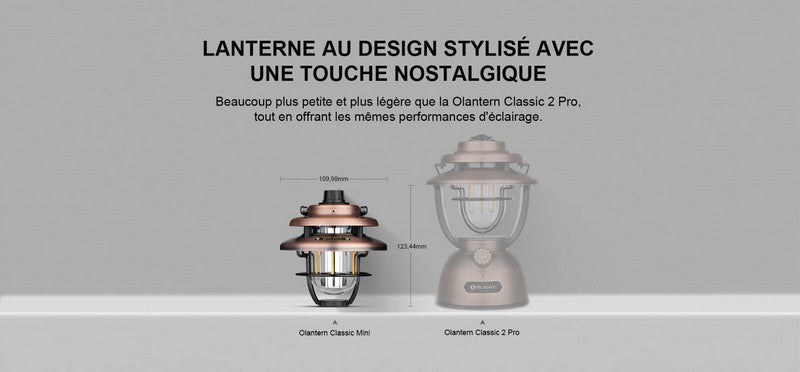 Olight Olantern Classic Mini - Lanterne de camping rechargeable rétro  NYCTALOPE  