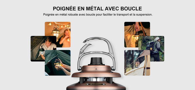 Olight Olantern Classic Mini - Lanterne de camping rechargeable rétro  NYCTALOPE  