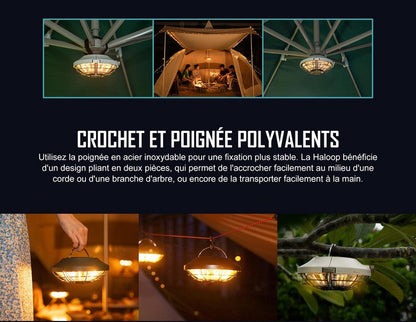 Olight Haloop - Lanterne parasol rechargeable pour camping  NYCTALOPE  
