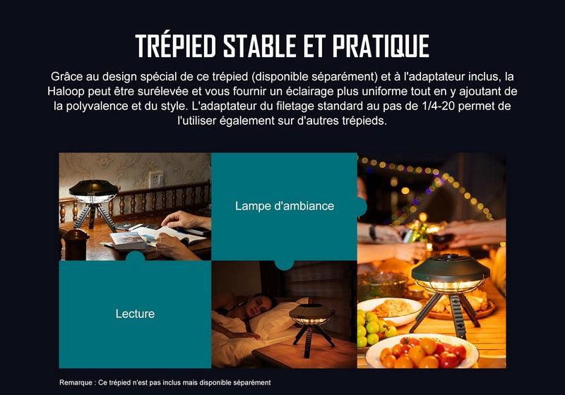 Olight Haloop - Lanterne parasol rechargeable pour camping  NYCTALOPE  