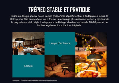 Olight Haloop - Lanterne parasol rechargeable pour camping  NYCTALOPE  