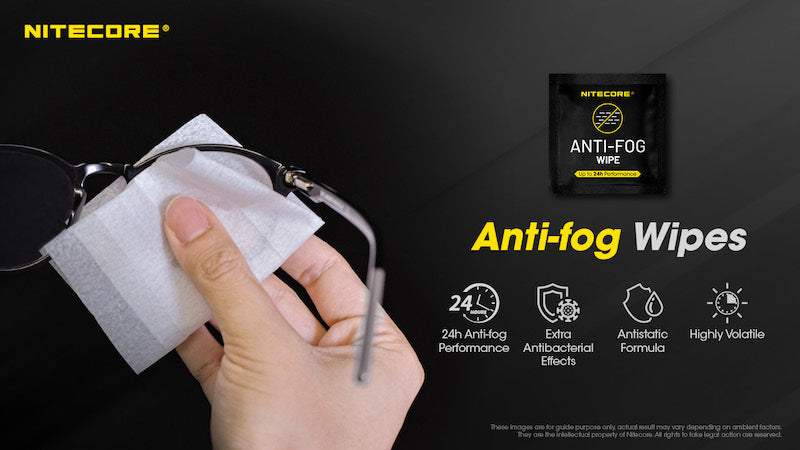 Lingettes Anti-buée Nitecore NC-CK007 – Antibactériennes – 30 pièces