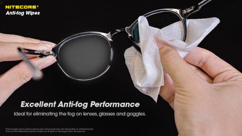 Lingettes Anti-buée Nitecore NC-CK007 – Antibactériennes – 30 pièces  NYCTALOPE  