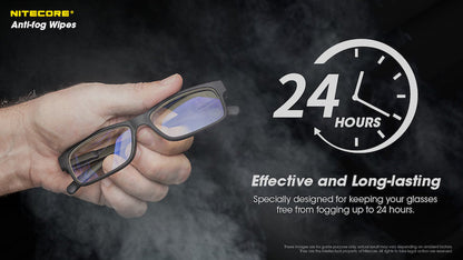 Lingettes Anti-buée Nitecore NC-CK007 – Antibactériennes – 30 pièces  NYCTALOPE  