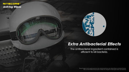 Lingettes Anti-buée Nitecore NC-CK007 – Antibactériennes – 30 pièces  NYCTALOPE  