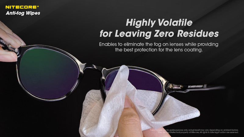 Lingettes Anti-buée Nitecore NC-CK007 – Antibactériennes – 30 pièces  NYCTALOPE  