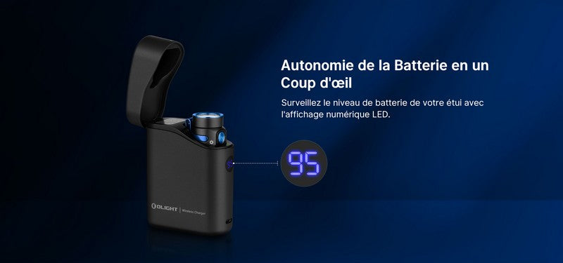 Lampe Torche Olight Baton 4 édition premium 1300 Lumens NOIR étui de charge powerbank  NYCTALOPE  
