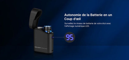 Lampe Torche Olight Baton 4 édition premium 1300 Lumens NOIR étui de charge powerbank  NYCTALOPE  