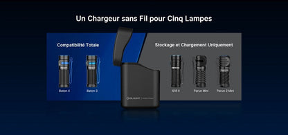 Lampe Torche Olight Baton 4 édition premium 1300 Lumens OD VERT étui de charge powerbank  NYCTALOPE  