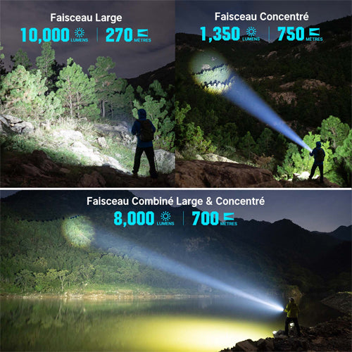 Lampe Torche Olight MARAUDER Mini 2 – 10000 Lumens rechargeable  NYCTALOPE  